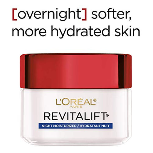 L'Oreal Paris Skincare Revitalift Anti-Aging Night Cream, Face Moisturizer with Pro-Retinol and Centella Asiatica, Paraben Free, Non-Comedogenic, Suitable for Sensitive Skin, 1.7 oz.