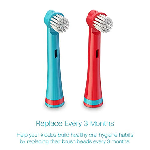 Brusheez® Electronic Toothbrush Replacement Brush Heads 2 Pack (Pepper The Dino)