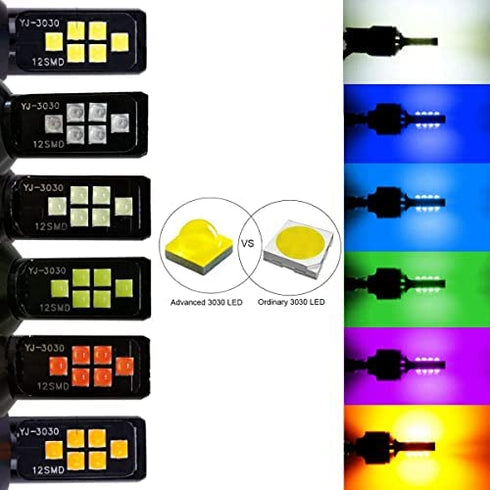 SOCAL-LED LIGHTING 7440 7443 Pink Purple LED Turn Signal Bulb Advanced 3030 SMD Bright Colorful DRL Brake Lamp Parking Tail Light, Pack of 2