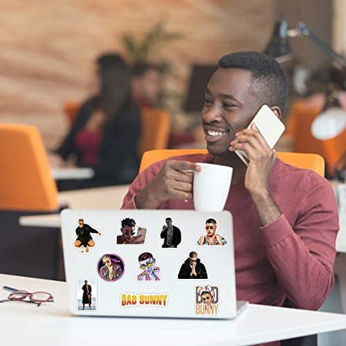 Bad Bunny Stickers| 50 Pcs | Larger Vinyl Waterproof Stickers for Laptop,Bumper,Water Bottles,Computer,Phone,Hard hat,Car Stickers and Decals,Bad Bunny Stickers for Hydro( Bad bunny-50)