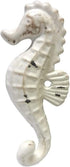 Weathered Cast Iron Seahorse Wall Hooks, White, Set of 3 (White)