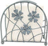 Antique Turquoise Metal Floral Petals & Branches Tabletop Napkin Holder, Freestanding Tissue Dispenser