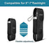 PALUMMA Nylon Flashlight Pouch Holster with Carabiner, Flexible Adjustment Flashlight Belt Holder for Most Brands Size Up to 7 inches