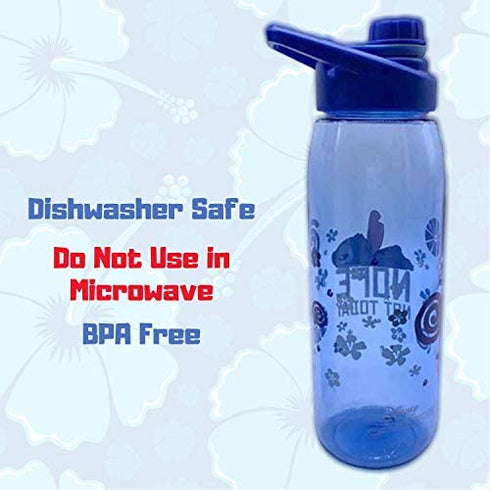 Silver Buffalo Disney Lilo and Stitch Nope Not Today Tritan Water Bottle, Screw Top Lid, 28 Ounces