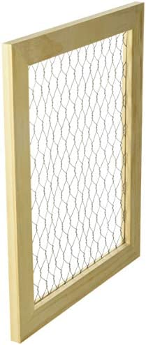 Darice Chicken Wire Frame (1pc) – Unfinished Wood Frame Ready to Decorate and Embellish – Add Photos, Banners, Jewelry, Prints and More – Easy to Hang – Measures 9.5”x11.5” Outside, 8"x 10" Interior