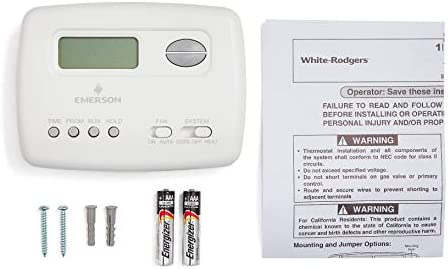 Emerson 1F78-151 Single-Stage Programmable Digital Thermostat, 5-2 Day
