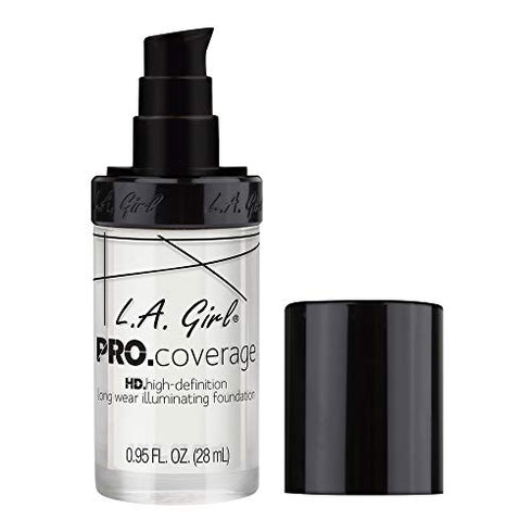 L.A. Girl Pro Coverage Liquid Foundation, White, 0.95 Fl Oz