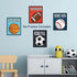 CHDITB Unframed Sports Themed Wall Art Print Modern Balls Art Picture, Set of 4 (8" x10" ) Canvas Gym Ball Posters For Boy Room Nursery Sport Room Decor, Basketball Boys Gift For Man
