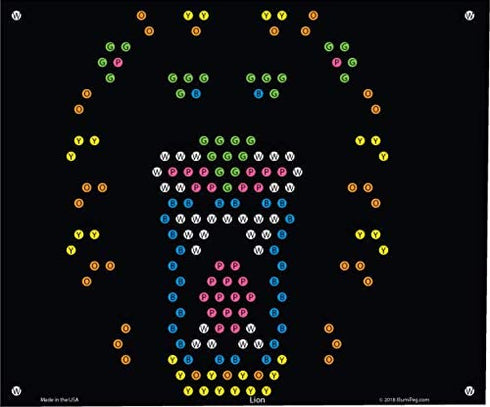 IllumiPeg Zoo Refill templates for Basic Fun Lite Brite Ultimate Classic (10 Sheets, 7x8)