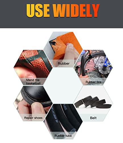 20g Rubber Glue, Rubber Adhesive, for bonding Rubber and Rubber, Rubber and Other Material. Instant Super Glue for Rubber, Tire, Boots, Belt, Foam Rubber, DIY Crafts, Rubber Edge, Rubber Tube