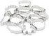 Vegetable Shaped Cookie Cutters of 12 pcs, Stainless Steel Fondant Cutters Set Pastry Biscuit Cake Baking Clay DIY Molds