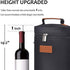 Tirrinia 2 Bottle Wine Tote Carrier - Leakproof & Insulated Padded Versatile Wine Cooler Bag for Travel, BYOB Restaurant, Wine Tasting, Party, Dinner, Great Christmas Day Gift for Wine Lover, Black
