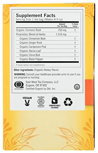 Yogi Tea, Honey Chai Turmeric Vitality, 16 ct