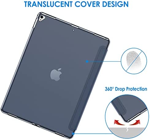 JETech Case for iPad Pro 12.9 Inch (1st and 2nd Generation, 2015 and 2017 Model), Auto Wake/Sleep, Navy