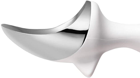 Tovolo Tilt Up Ice Cream Scoop, Ergonomically Balanced Handle, Chrome Plated, Dishwasher Safe, White