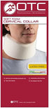 OTC Cervical Collar, Soft Contour Foam, Neck Support Brace, White Narrow 2.5" Depth, Large