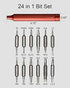 HOTO Precision Screwdriver Sets, 24-in-1 Manual Screwdriver Set, Screwdriver Set with 24 pcs Tough S2 Steel Bits, Manual Pen Shape, Ideal for Electronics, Glasses and Bracelets, Cinnabar Red