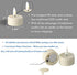Eywamage Batteries Included Flameless Tealight Candles Set of 10, Flickering Timer Led Tea Votive Candle, Real Wax Ivory D 1.6"