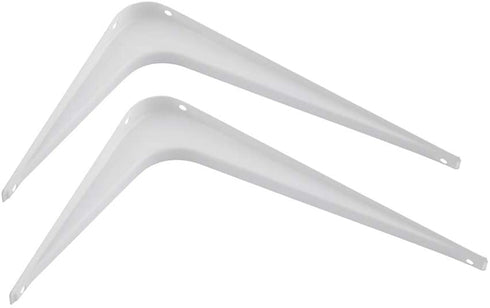 Amazon Basics Shelf Bracket - 10" x 12", White, 10-Pack
