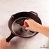 Cast Iron Chainmail Scrubber + Pan Scraper - Ergonomic Stainless and Silicone Cleaner for Pots and Skillets - Premium Food-Safe Design - Easy to Clean Dishwasher Safe Cookware Sponge Kitchen Accessory