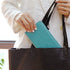 CoBak Checkbook Cover - Premium Leather Check Book Holder Wallet with RFID Blocking Function for Men and Women,Sky Blue