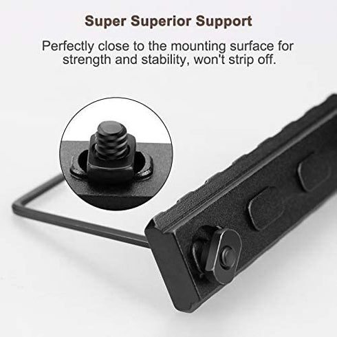 Bontok Picatinny Rail Set, 3-Slot 5-Slot 7-Slot 9-Slot 11-Slot 13-Slot Aluminum Picatinny Rails Section with 13 T-Nuts & 13 Screws & 6 Allen Wrench