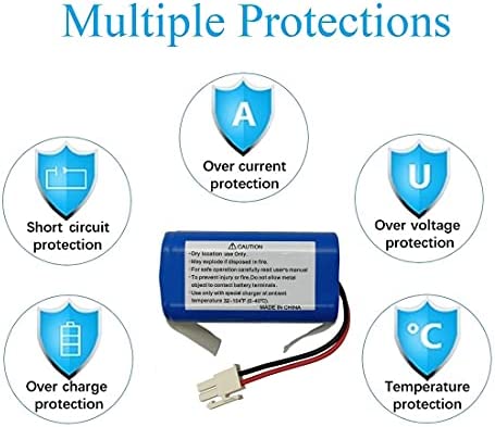 ANHO SAFE AND GOOD Replacement Battery Compatible with ILIFE A4s, A4s pro, A6, A7, A8, A9 Robotic Vacuum Cleaners, 2600mAh, 14.4v/14.8v