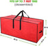 Primode Christmas Tree Storage Bag | Fits Up to 7.5 Ft. Tall Disassembled Tree I 45"x15"x20" Holiday Tree Storage Case | Protective Zippered Artificial Xmas Tree Bag (7.5ft, Red)