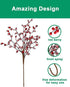 4 Pack Artificial Red Berry Picks - 17 Inch Christmas Frost Red Berries Spray Branches, Christmas Tree Decorations, Winter Holiday Home Decor
