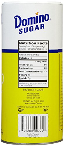 Domino Pure Cane Granulated Sugar Easy Pour Top 16 oz