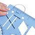 LEARNING ADVANTAGE Geometry Template - Sturdy Geometric Stencil to Draw 2D Shapes and Measure Angles - Includes Ruler plus a Number Line with Negative Values