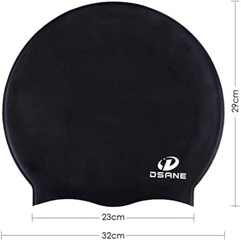 Dsane Extra Large Swimming Cap for Women and Men,Special Design Swim Cap for Very Long Thick Curly Hair&Dreadlocks Weaves Braids Afros Silicone Keep Your Hair Dry