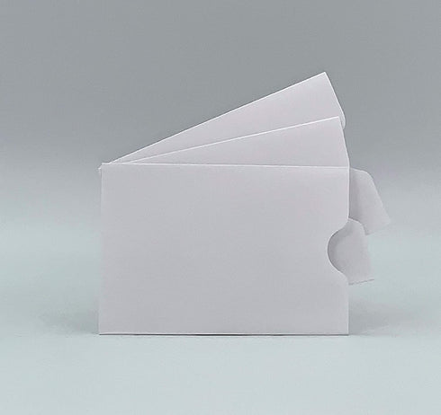 500 Cashier Depot Key Card Holder/Credit Card Protector/Gift Card Sleeve, 2-3/8" x 3-1/2", Premium 24lb. White (500 Sleeves)