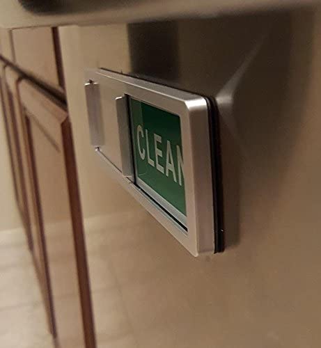Dishwasher Clean Dirty Magnet Sign Indicator in Silver for Stainless Steel Dishwashers. Easily Determine If Dishes Inside the Dishwasher Are Clean or Dirty by Home Medley