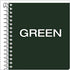 Ampad Single Wire Notebook, Recycled, Size 8x5, 1 Subject ,Green Cover, Narrow Ruled, Not 3 Hole Punched, 80 Sheets per Notebook (25-400R)