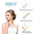 Hoyols U Shaped Hair Pins Blonde, Assorted Size U Shape Bobby Pins, Metal Bun Clips Crimped Design with Ball Tips for Buns Women Girls Grips Hairstyle Updo Thin Thick Hair Gold, 150 Count (Blonde)