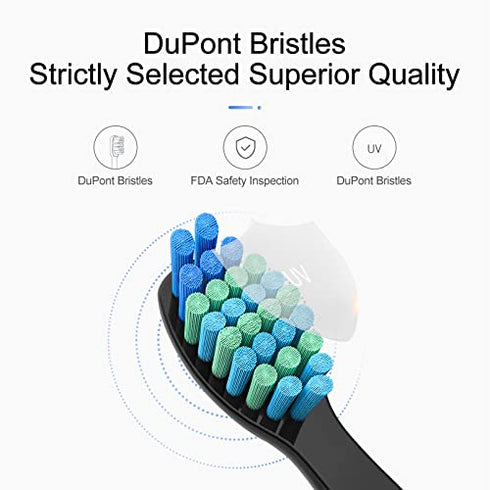 teeteck 5 Pack Electric Toothbrush Replacement Heads Compatible with Fairywill?Toothbrush Heads Compatible with FW-507/508/551/515/917/959/2011,FW-D1/D3/D7/D8