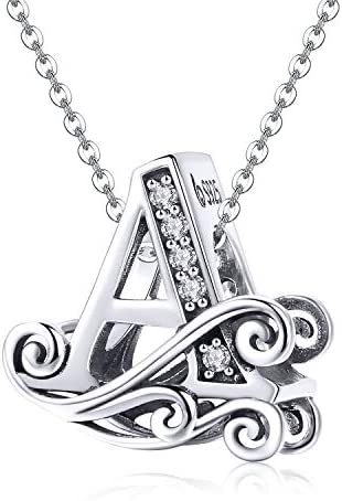BETTY&SARAH 925 Sterling Silver Letter Charms for Pandora Bracelets Alphabet Initial Beads Jewelry Gift for Women