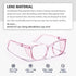 LeonDesigns Anti Fog Safety Glasses Blue Light UV Blocking Goggles for women men (Square R1)