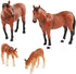 Terra by Battat - Quarter Horse Family - Miniature Toy Horse Family Figurines for Kids 3-Years-Old & Up (4 Pc)