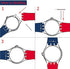 OliBoPo Replacement Waterproof Silicone Rubber Watch Strap Watch Band for Swatch (17mm 19mm 20mm) (17mm, Azure)