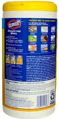 Clorox Disinfecting Wipes Lemon 3 Packs of 75 Count, 225 Count