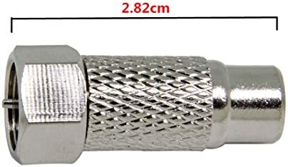 RCA to F Adapter, Atari Adapter for TV, 2-Pack Coax Male to RCA Female Connector Convertor for Atari 2600/7800, C64 Mini, Commodore, Sega, Colecovision Game System