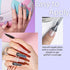 Modelones Holographic Gel Nail Polish Set 6 Colors, Iridescent Pastel Winter Rainbow 9D Cat Eye Magnetic Glitter Manicure Kit Soft Nude Pink Blue Purple Black Shimmer Effect at Home Gifts for Women Girls