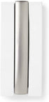 Umbra Valet Wall Mounted Floating Rack Modern, Sleek, Space-Saving Hanger with Retractable Hooks to Hang Coats, Scarves, Purses and More, 1, White/Nickel
