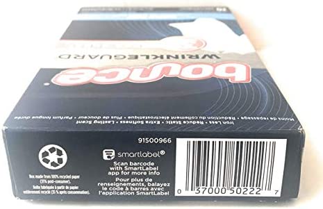 Bounce Wrinkle Guard Dryer Sheets - Outdoor Fresh - Mega Sheet - 20 Count Sheets Per Box - One (1) Box