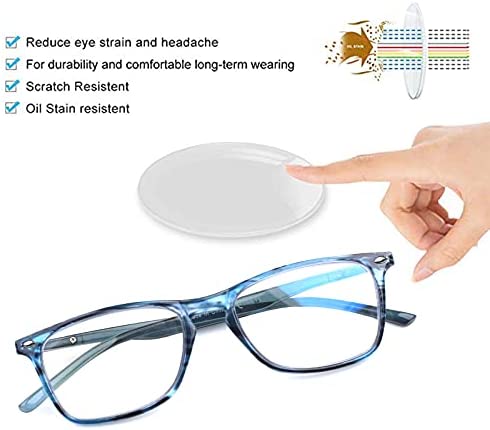 Henotin 2 Pack Blue Light Blocking Progressive Multifocus Reading Glasses for Women Men,Progressive Readers with Spring Hinge (Multicolor, 2.25)