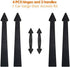 Decorative Premium Magnetic Garage Door Hardware Kit Carriage House Accents Faux 4 Hinges and 2 Handles Decor Kit for Metal Garage Door, Black