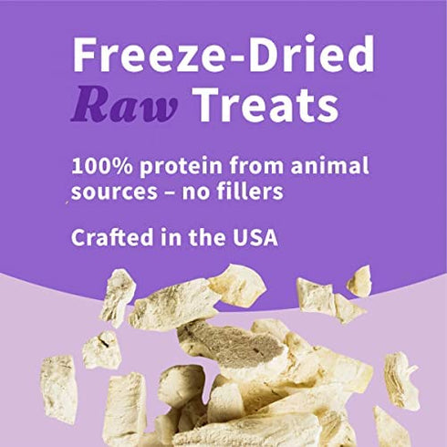 Halo Freeze Dried Raw Cat Treats, Chicken Recipe, Cat Treats Pouch, All Life Stages, 2.2-OZ Pouch