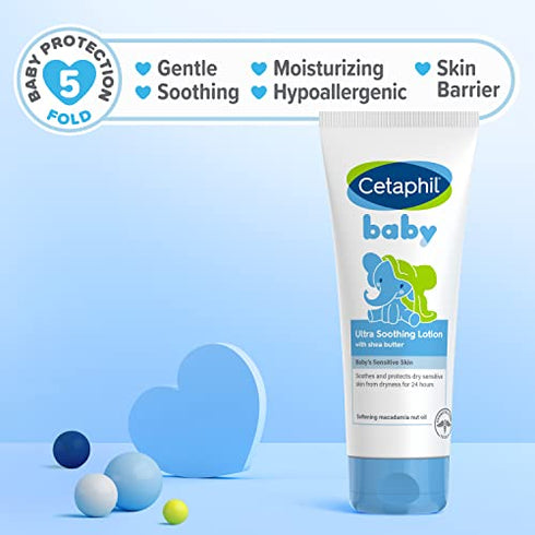 Cetaphil Baby Ultra Soothing Lotion with Shea Butter, Moisturize and Soothe Dry Skin,8 oz
